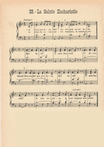 La sainte Eucharistie Partition gratuite